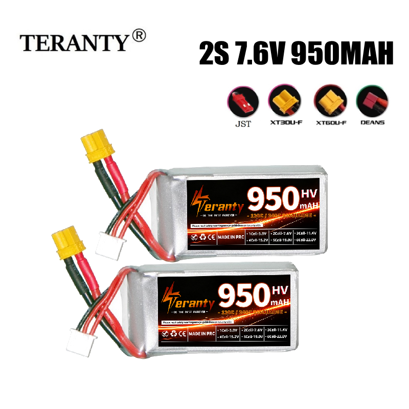 Drone Racing Charger - Teranty 2S HV 7.6V 950mAh 120C